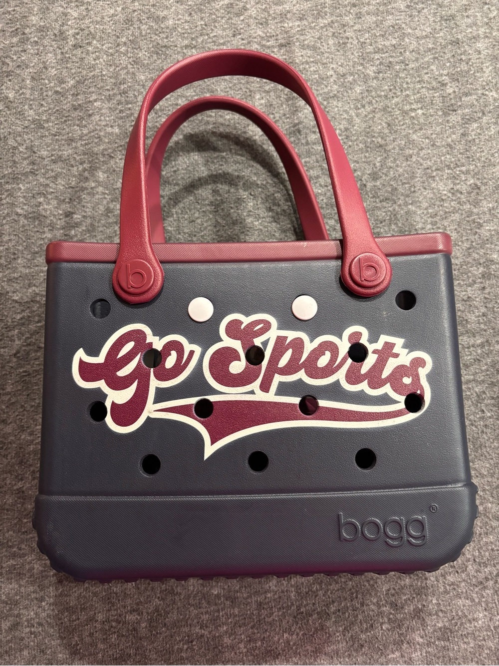 Bitty Bogg Bag Go Sports Navy Burgundy NWT EVA Tote Carryall Pouch